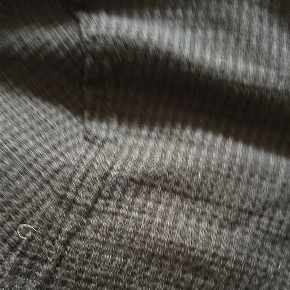 We The Free Black Waffle Knit Button Top Medium - Picture 4 of 4